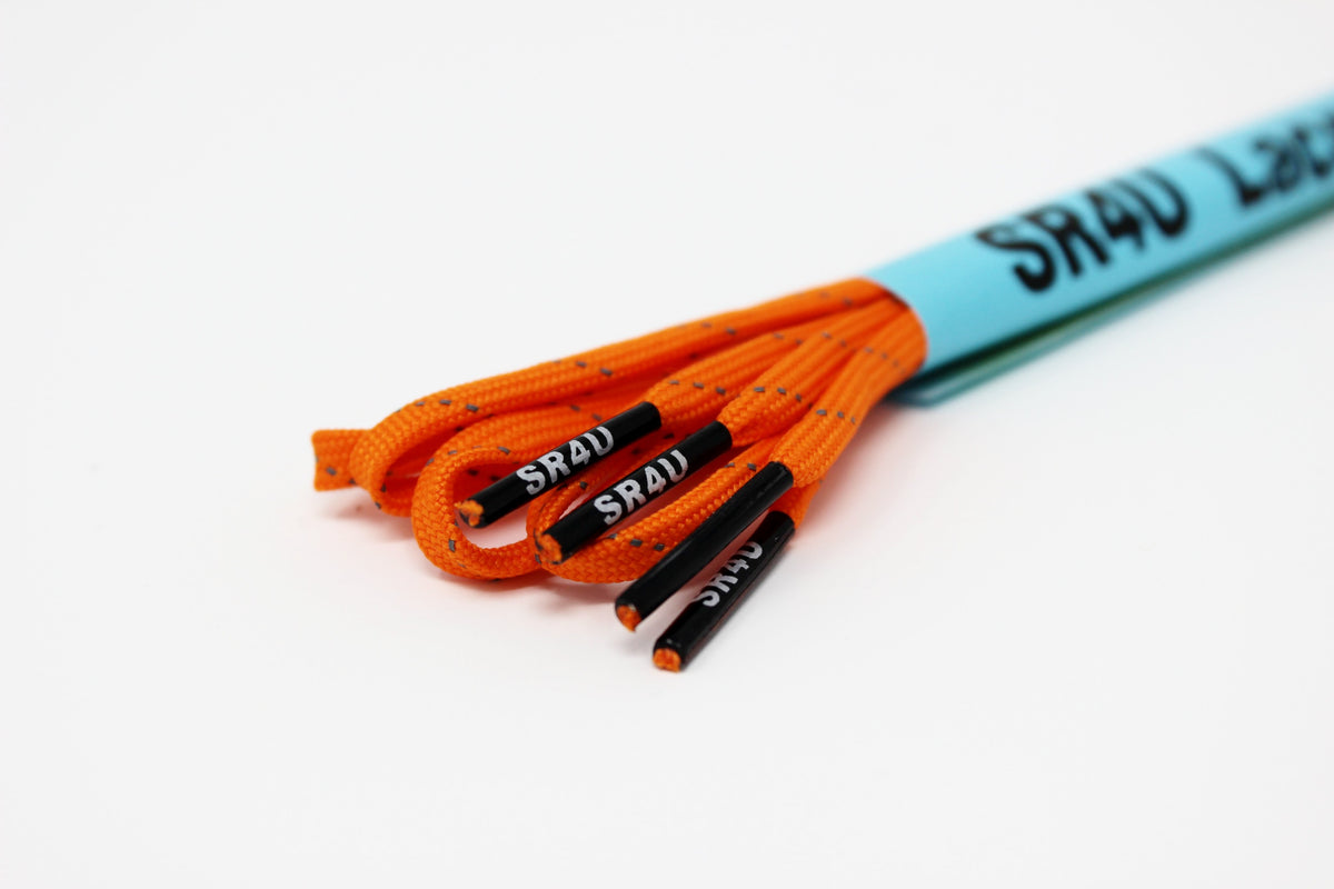 SR4U Junior Orange Reflective Soccer Laces – 37